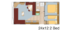 Plan Mobil-home Europa Cypresse Cypresse 24x12