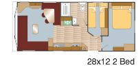 Plan Mobil-home Europa Cypresse Cypresse 28x12