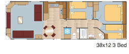 Plan Mobil-home Europa Mulberry Mulberry 36x12 - 3 chambres