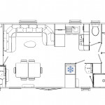 Plan Mobil-home Trigano Intuition Intuition 40 - 3 chambres