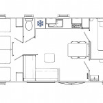 Plan Mobil-home Trigano Evolution Evolution 35 TI - 3 chambres