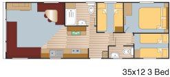 Plan Mobil-home Europa Linden Linden 35x12 - 3 chambres