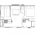 Plan Mobil-home Trigano Evolution Evolution 24 - 2 chambres