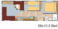 Plan Mobil-home Europa Linden Linden 28x10