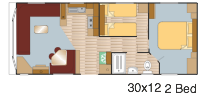 Plan Mobil-home Europa Cypresse Cypresse 30x12