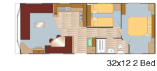 Plan Mobil-home Europa Cypresse Cypresse 32x12