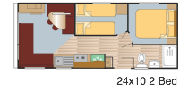 Plan Mobil-home Europa Linden Linden 24x10
