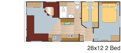 Plan Mobil-home Europa Linden Linden 28x12