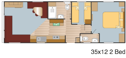 Plan Mobil-home Europa Linden Linden 35x12