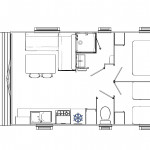 Plan Mobil-home Trigano Evolution Evolution 33 TP - 2 chambres