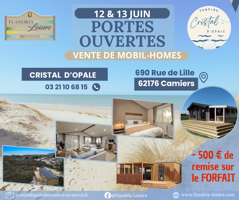 PORTES OUVERTES du 12 au 13 juin au Camping CRISTAL D'OPALE
