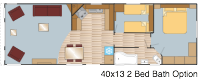 Plan Mobil-home Europa Sequoia Sequoia 40x13 - option bain