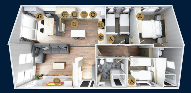Plan Mobil-home Willerby Mapleton Willerby Lodge MAPLETON