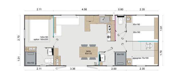 Plan Mobil-home Rapidhome Lodge Lodge 100