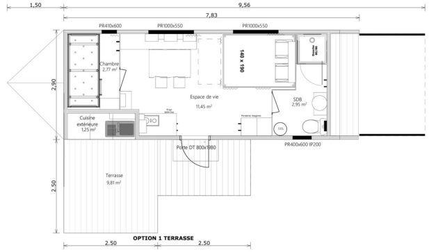 Plan Mobil-home Samibois Karlotte Cabane Samibois Karlotte