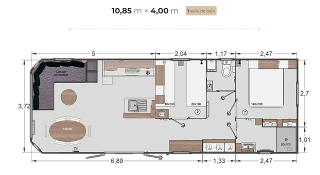 Plan Mobil-home Rapidhome EL1089 Rapidhome EL1089