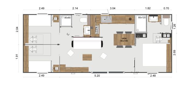Plan Mobil-home Rapidhome New Valley New Valley 143