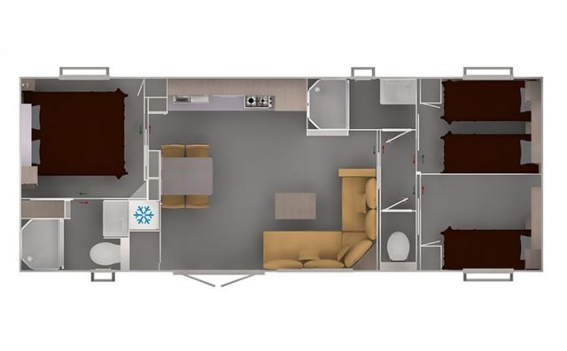 Plan Mobil-home Trigano Intuition Intuition Luxe - 3 chambres