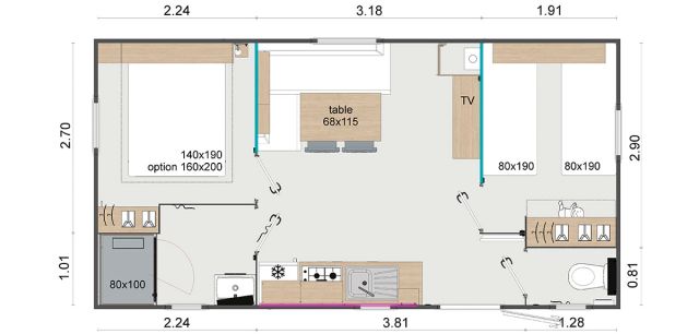 Plan Mobil-home Rapidhome Lodge Lodge 74